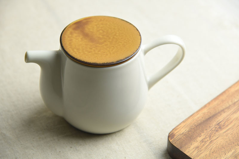 日本Miyama(深山)日式美濃燒茶壺【BICO系列】350cc【含不銹鋼濾茶網】【奶油焦糖棕色】【日本製】3