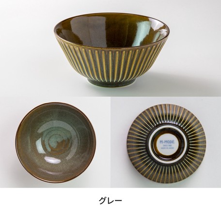 日本SENDAN(窯變)日式美濃燒14cm飯碗【m-mode】【灰色】【日本製】2