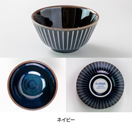 日本SENDAN(窯變)日式美濃燒12cm飯碗【m-mode】【海軍藍】【日本製】2