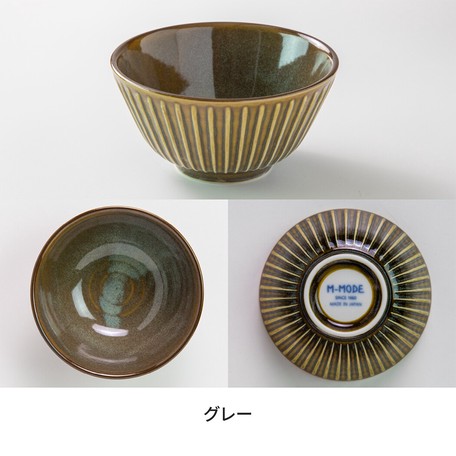 日本SENDAN(窯變)日式美濃燒12cm飯碗【m-mode】【灰色】【日本製】2
