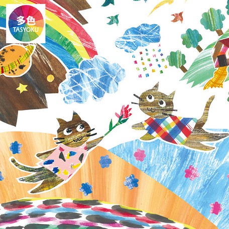 日本童話貓貓美濃燒12cm碟子【一套五隻】【日本製】2