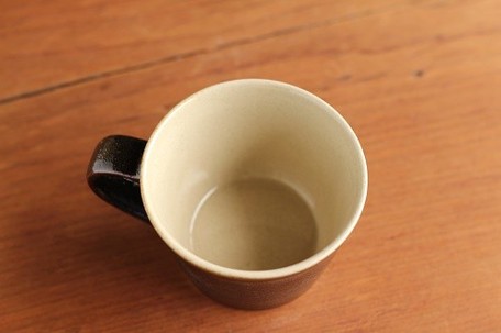 日本塚本株式会社益子燒柚子皮黒釉咖啡杯(連碟)【日本製】3