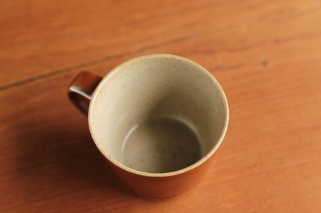 日本塚本株式会社益子燒柿釉咖啡杯(連碟)【日本製】3
