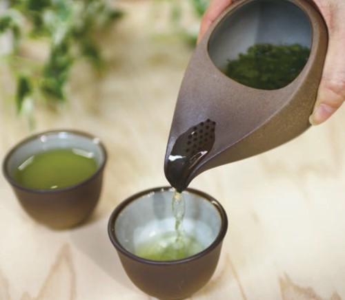 日本YOSHIKAWA吉川萬古燒一滴水形急須壺【茶色】【日本製】2