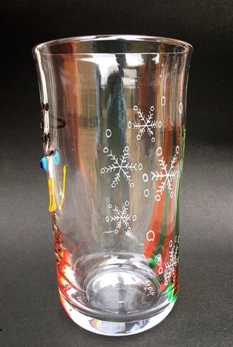 日本Yugen Glass手工彩虹色系列聖誕微笑男女玻璃對杯【日本製】4