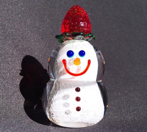 日本Yugen Glass手工玻璃雪人【草莓】【日本製】2