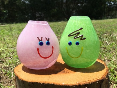 日本Yugen Glass手工玻璃花瓶【綠色】【日本製】4