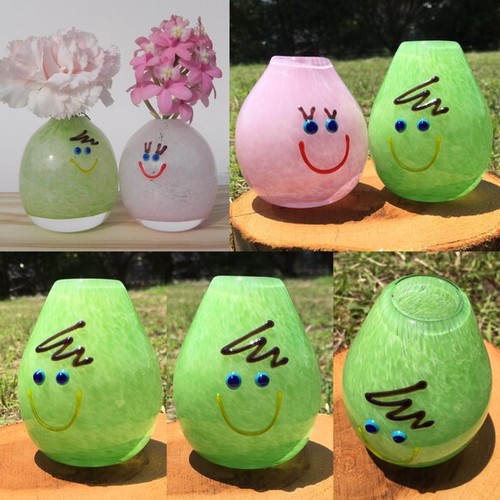 日本Yugen Glass手工玻璃花瓶【綠色】【日本製】6