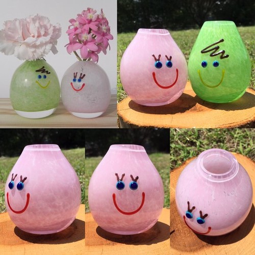 日本Yugen Glass手工玻璃花瓶【粉紅色】【日本製】6