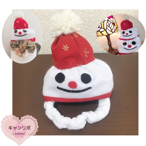 日本Canribo雪人貓帽(S碼)【日本製】2